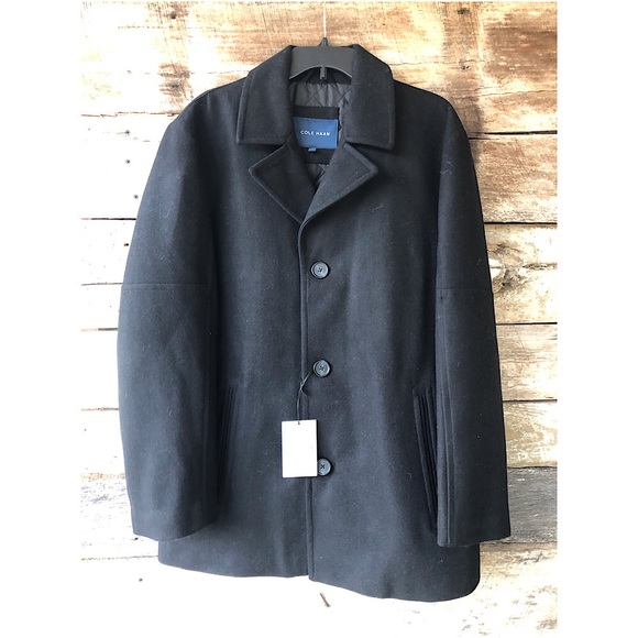 Cole Haan Car Coat/Pea Coat Large - Picture 1 of 11
